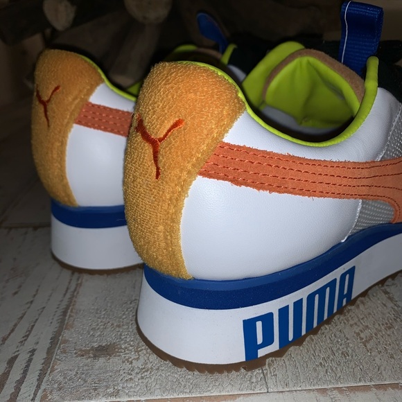 🔥PUMA ROMA🔥 AMOR WMN SNKRS -White/Mandarin 🔥 - Picture 6 of 8